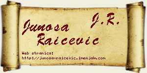Junoša Raičević vizit kartica